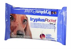 ICF Iryplus Pocket Wipes. Vådservietter til øjenomgivelser og hud hos hund og kat. 20 stk servietter.